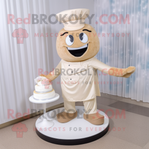 Beige Wedding Cake maskot...