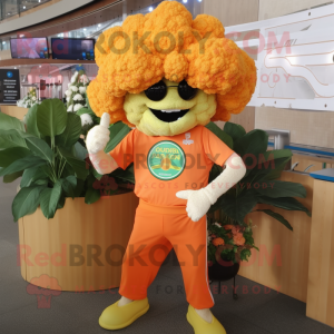 Orange blomkål maskot...