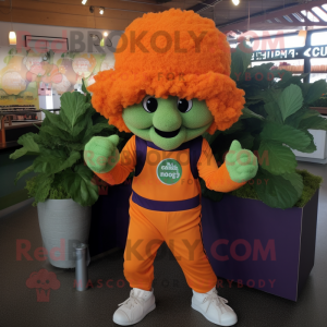 Oranje bloemkool mascotte...