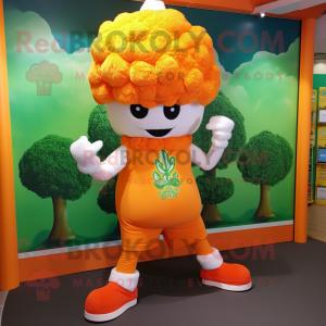 Oranje bloemkool mascotte...