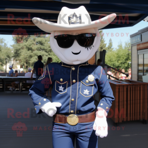 Navy Cowboy maskot kostume...