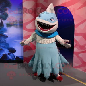  Shark maskot drakt...