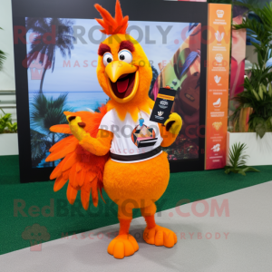 Orange Roosters maskot...