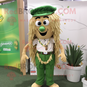 nan Pesto Pasta mascot costume character dressed with a Chinos and Necklaces