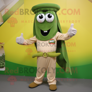 nan Pesto Pasta mascot costume character dressed with a Chinos and Necklaces