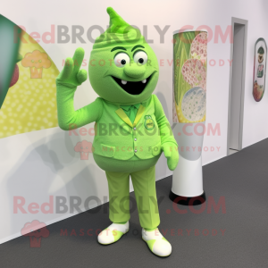 Lime Green Ice Cream maskot...