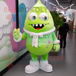 Lime Green Ice Cream maskot...