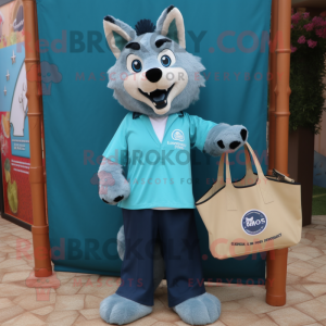 Teal Say Wolf mascotte...