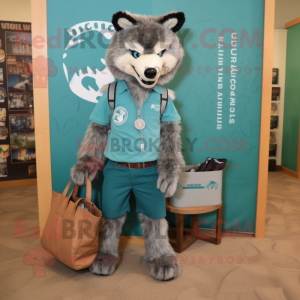 Teal Say Wolf mascotte...