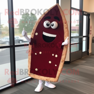 Maroon Pizza Slice mascotte...