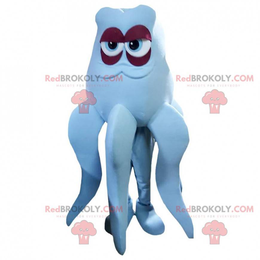 Octopus mascot, white octopus, giant, sea costume -