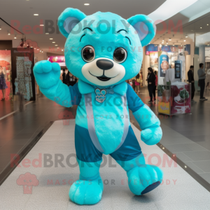 Turquoise teddybeer...