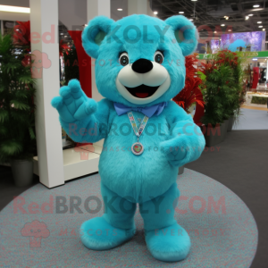 Turquoise teddybeer...