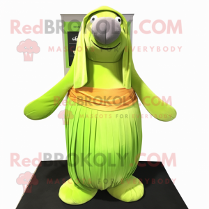Lime Green Walrus mascotte...