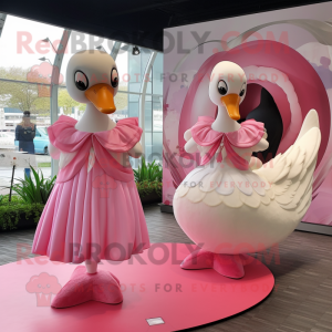 Pink Swans maskot kostume...
