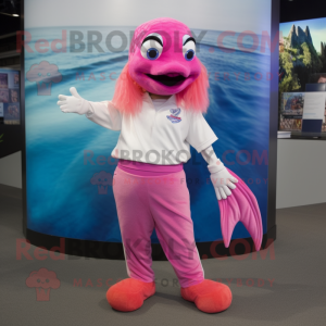 Pink Betta Fish mascotte...