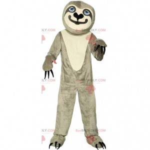 Mascot gray and white sloth with large claws - Redbrokoly.com