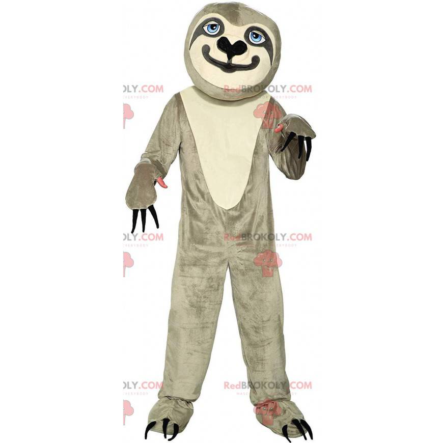 Mascot perezoso gris y blanco con grandes garras - Mascot perezoso gris y blanco con grandes garras -