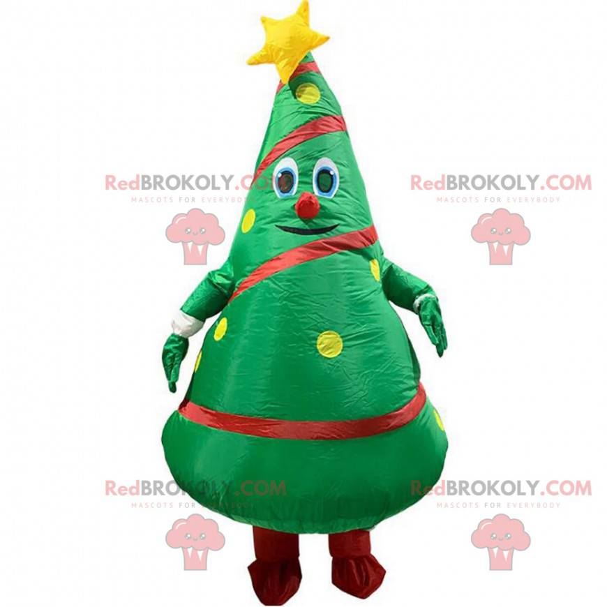 Oppblåsbar juletre maskot, juletrekostyme - Redbrokoly.com