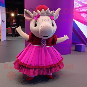 Magenta Armadillo mascotte...