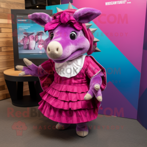 Magenta Armadillo mascotte...