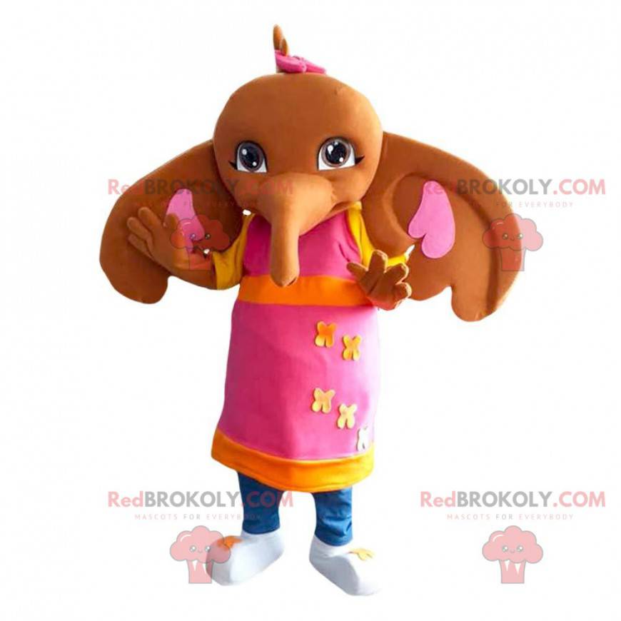 Mascot Sula, de kleurrijke olifant, vriend van Bing Bunny -