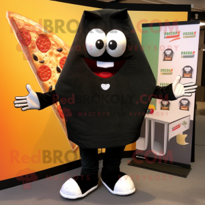 Black Pizza Slice mascotte...