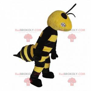 Mascotte vespa gigante dall'aspetto brutto, costume da insetto