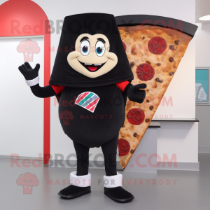 Black Pizza Slice mascotte...