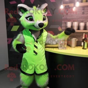 Lime Green Civet maskot...