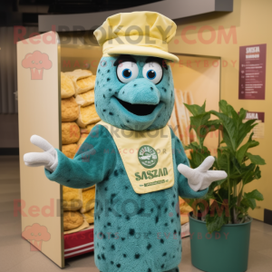 Teal Caesar Salad mascotte...