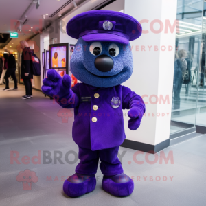 Purple Navy Soldier maskot...