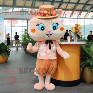 Peach Cat maskot kostym...