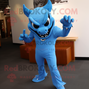 Sky Blue Devil maskot...