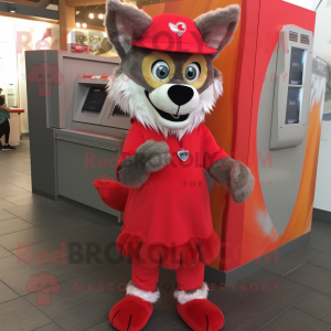 Red Say Wolf maskot drakt...