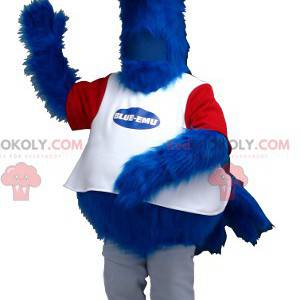 Ostrich mascot blue white and red - Redbrokoly.com