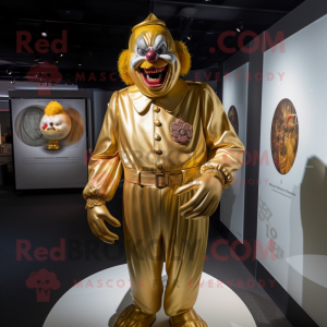 Gold Evil Clown mascotte...