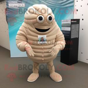 Beige Trilobite maskot...