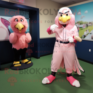 Pink Bald Eagle mascotte...