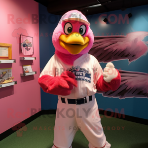 Pink Bald Eagle mascotte...