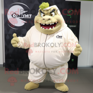 Cream Ogre maskot kostume...