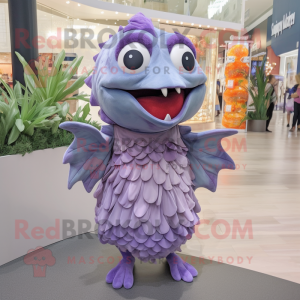 Lavendel Piranha maskot...