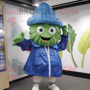 Blue Cabbage Leaf maskot...