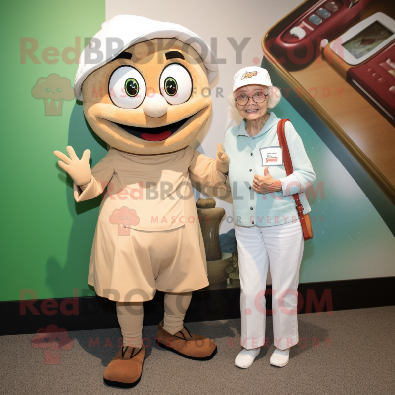 nan Ray mascot costume character dressed with a Chinos and Rings