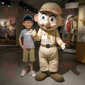 nan Ray mascot costume character dressed with a Chinos and Rings