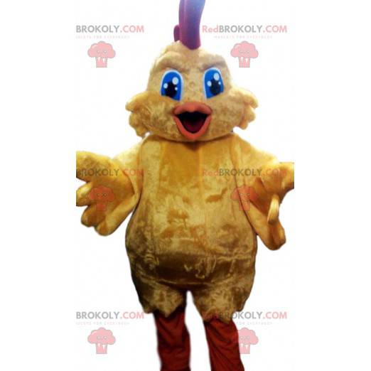 Super gul kyllingemaskot. Super kylling kostume - Redbrokoly.com