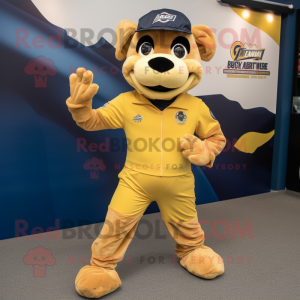 Gold Navy Seal maskot...