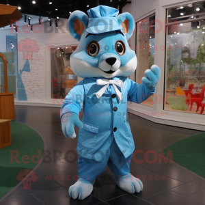 Sky Blue Squirrel mascotte...