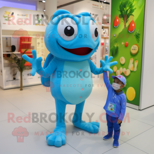 Sky Blue Frog mascotte...