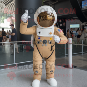 Tan Astronaut maskot...